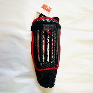 Puma Black and Red Momentta Shin Guards
